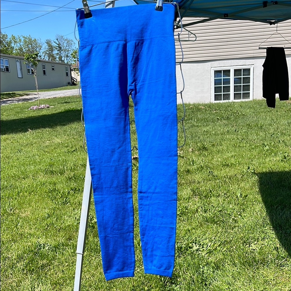Vibrant Blue High-Waisted Leggings